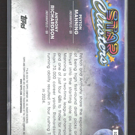 2024 Topps Chrome Star Clusters Peyton Manning Anthony Richardson #SCL-9