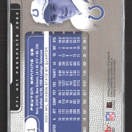 2002 Fleer Hot Prospects Peyton Manning #71