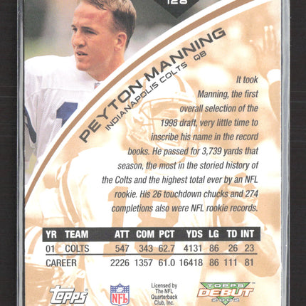 2002 Topps Debut Peyton Manning #128