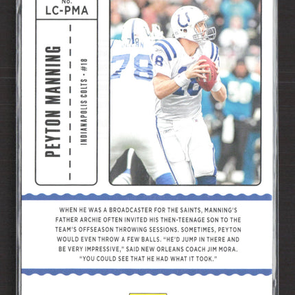 2020 Panini Contenders Legendary Contenders Peyton Manning #LC-PMA