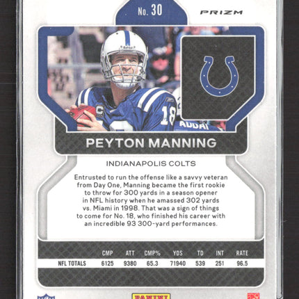 2021 Panini Prizm Football Peyton Manning #30 silver