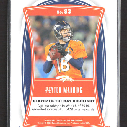 2022 Panini Player of the Day Peyton Manning #83