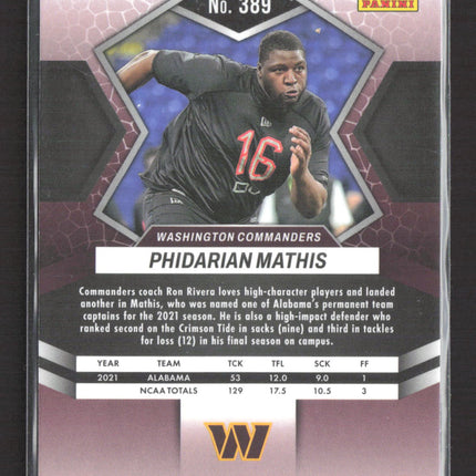 2022 Panini Mosaic Phidarian Mathis #389 RC