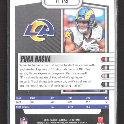 2023 Panini Absolute Football Puka Nacua #189 RC