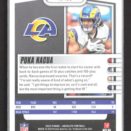 2023 Panini Absolute Football Puka Nacua #189 RC