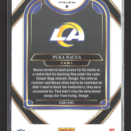 2025 Panini Select Prizm Puka Nacua #287 Club Level silver