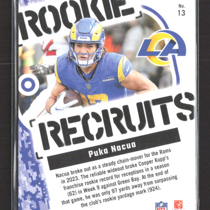 2023 Panini Donruss Optic Rookie Recruits Puka Nacua #13