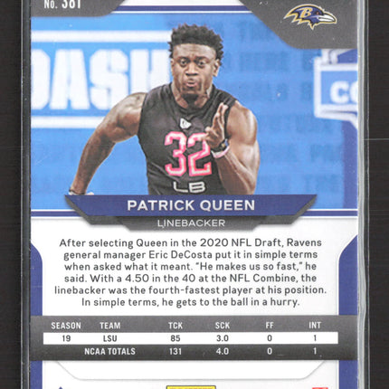 2020 Panini Prizm Patrick Queen #381 Orange Disco RC