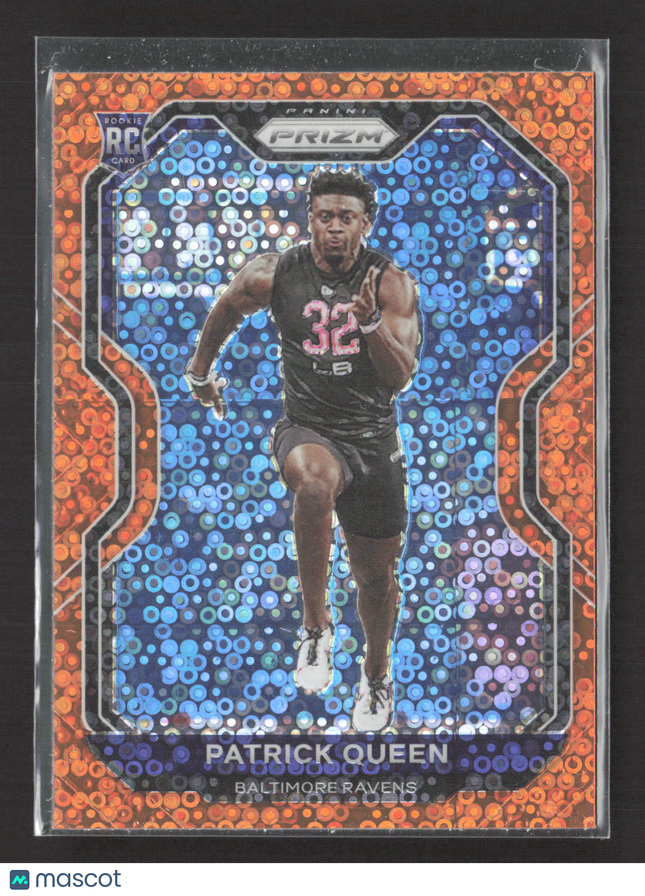 2020 Panini Prizm Patrick Queen #381 Orange Disco RC