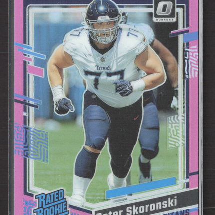 2023 Panini Donruss Optic Peter Skoronski #296 Pink