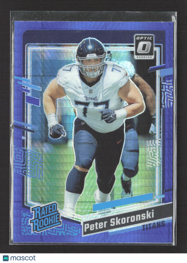 2023 Panini Donruss Optic Peter Skoronski #296 Blue Hyper