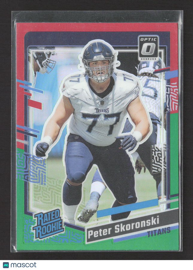 2023 Panini Donruss Optic Peter Skoronski #395 Red Green