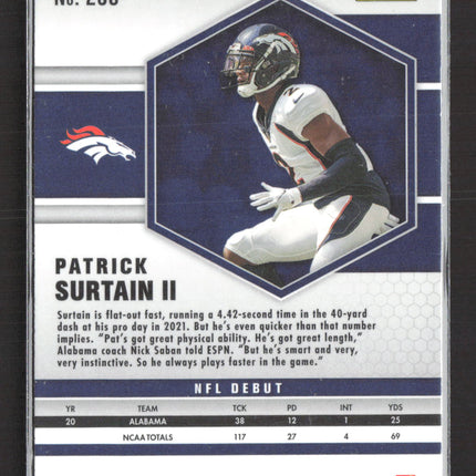 2021 Panini Prizm Mosaic Patrick Surtain II #256 Silver RC