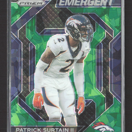 2023 Panini Prizm Emergent Patrick Surtain II #H-19 Green