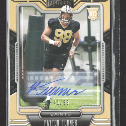 2021 Panini Playbook Payton Turner #151 41/99 RC Auto
