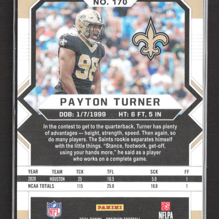 2021 Panini Obsidian Payton Turner #170 RC