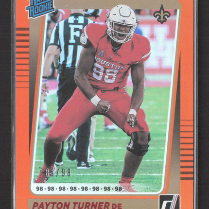 2021 Panini Donruss Payton Turner #342 Orange 85/98