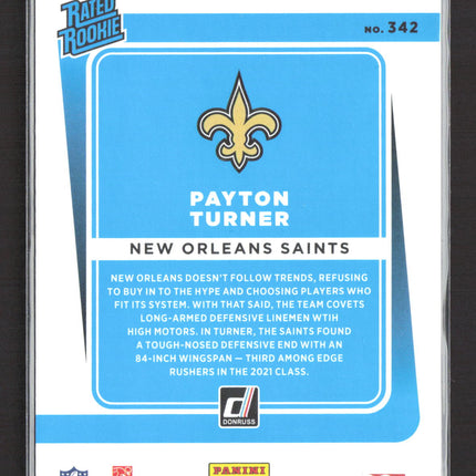 2021 Panini Donruss Payton Turner #342 Orange 85/98