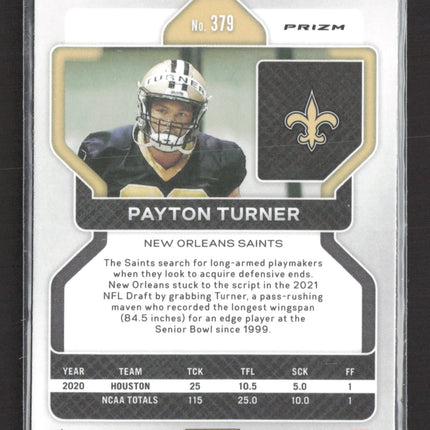 2021 Panini Prizm Payton Turner #379 Green