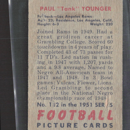 1951 Bowman Paul "Tank" Younger #112