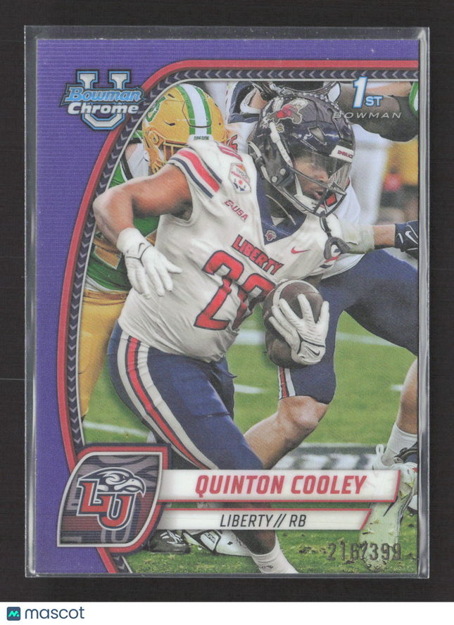 2024 Bowman Chrome University Quinton Cooley #147 Purple 1st Bowman /399