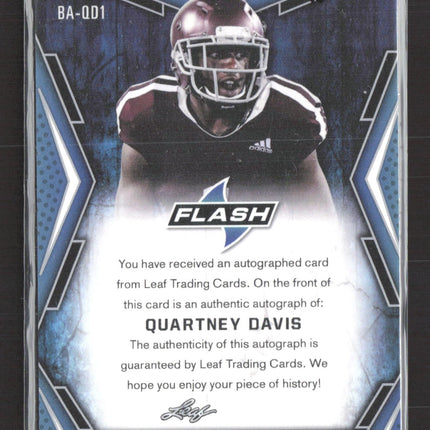 2020 Leaf Flash Quartney Davis #BA-QD1 RC Auto