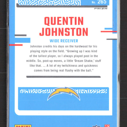 2023 Panini Donruss Optic Quentin Johnston #265 Blue