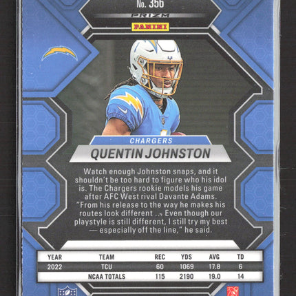 2023 Panini Mosaic Quentin Johnston #356 RC