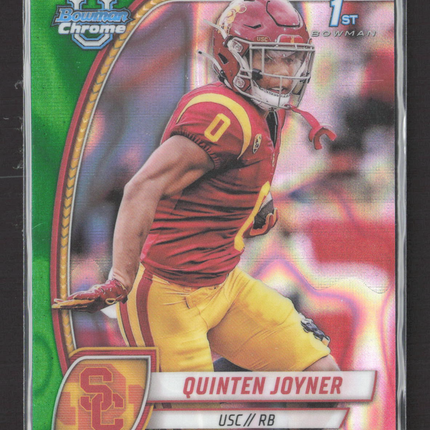 2024 Bowman Chrome University Quinten Joyner #146 Green 18/99 1st Bowman
