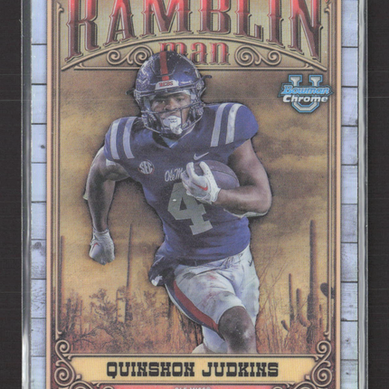 2023 Bowman Chrome University Ramblin' Man Quinshon Judkins #RM-10
