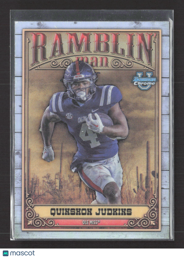 2023 Bowman Chrome University Ramblin' Man Quinshon Judkins #RM-10