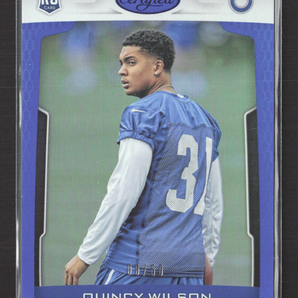 2017 Panini Certified Quincy Wilson #180 Blue RC 08/50