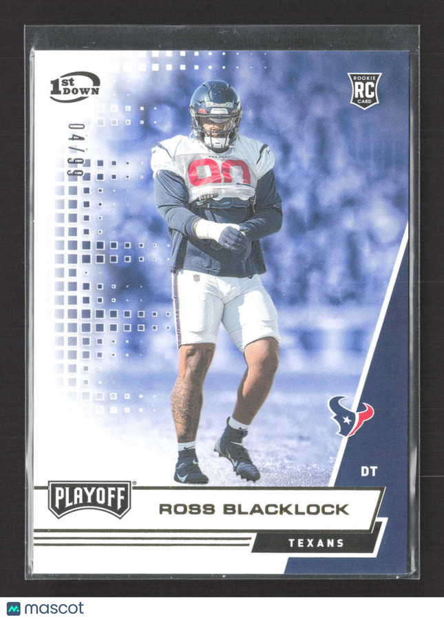 2020 Panini Playoff Football Ross Blacklock #248 1st Down RC 04/99