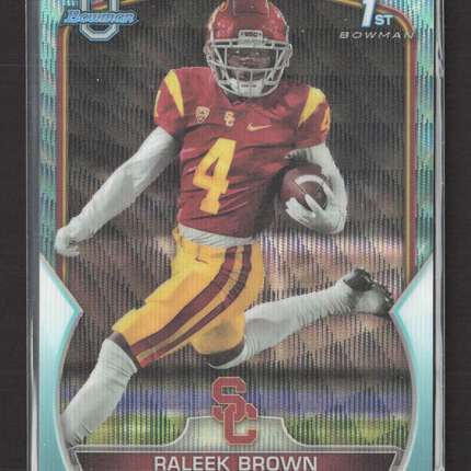 2022 Bowman University Raleek Brown #83 Aqua Shimmer Refractor 130/299