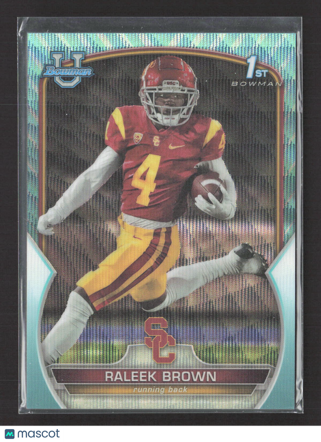 2022 Bowman University Raleek Brown #83 Aqua Shimmer Refractor 130/299