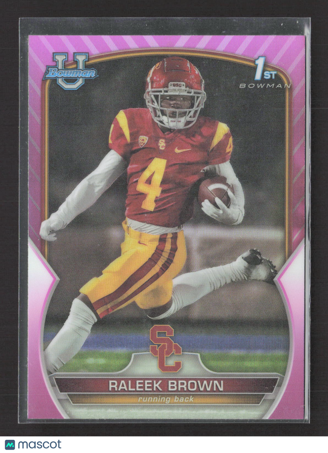 2022 Bowman University Raleek Brown #83 Pink