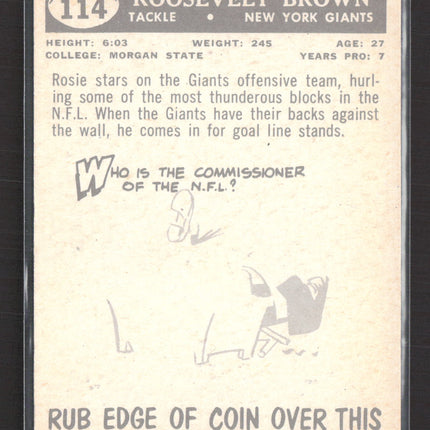 1960 Topps Roosevelt Brown #114