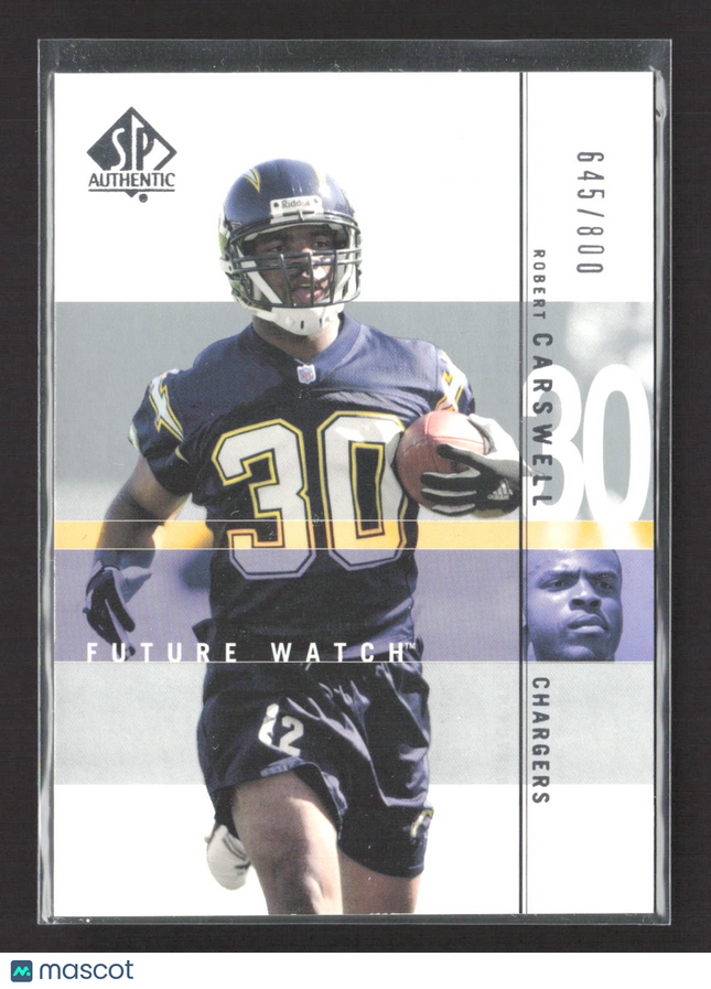 2001 Upper Deck SP Authentic Future Watch Robert Carswell #186 645/800
