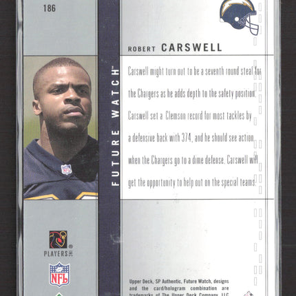 2001 Upper Deck SP Authentic Future Watch Robert Carswell #186 645/800