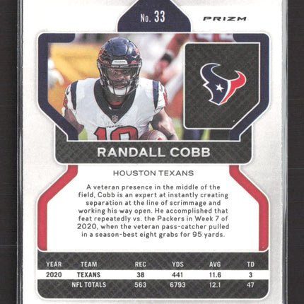 2021 Panini Prizm Randall Cobb #33 Red Ice
