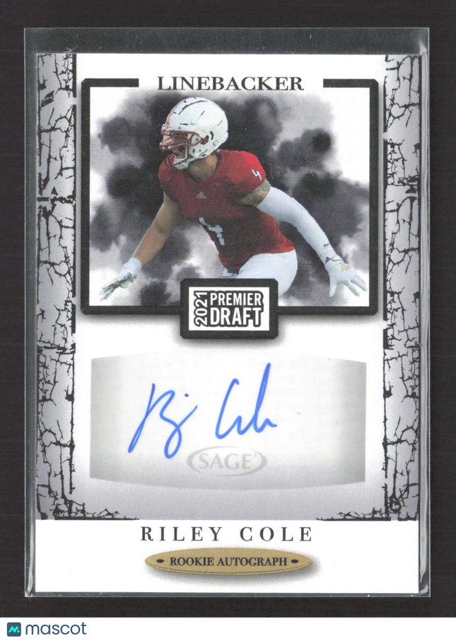 2021 SAGE Premier Draft Riley Cole #A64 Auto
