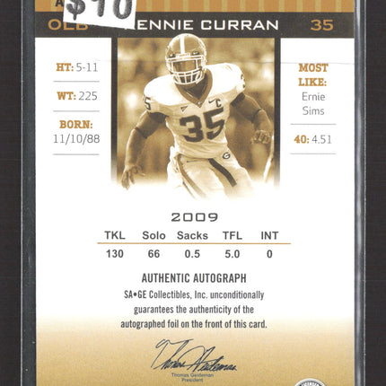 2010 SAGE HIT Rennie Curran #35 Auto