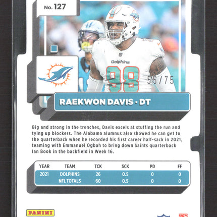 2022 Panini Donruss Raekwon Davis #127 Press Proof 55/75