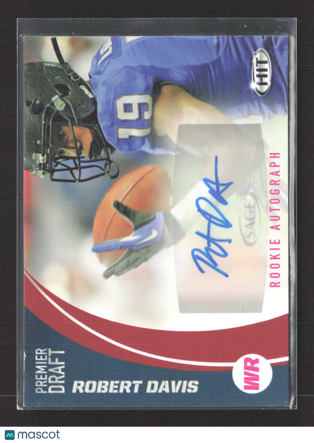 2017 SAGE HIT Premier Draft Robert Davis #A91 Auto