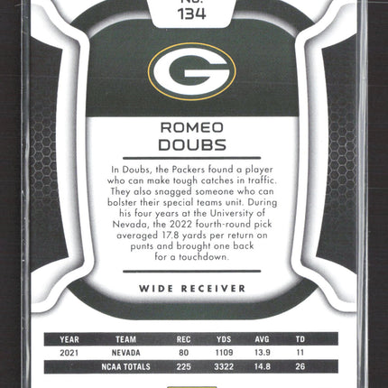 2022 Panini Certified Romeo Doubs #134 RC 353/399