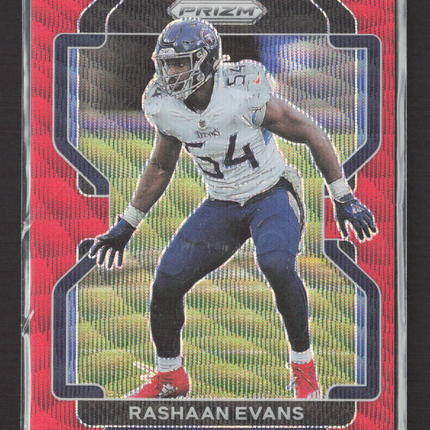 2021 Panini Prizm Rashaan Evans #6 Red Wave 120/149