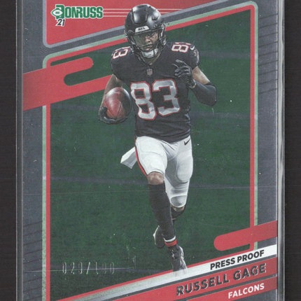 2021 Panini Donruss Russell Gage #237 Press Proof Silver 29/100