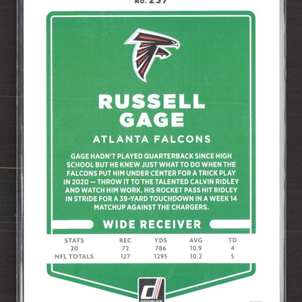 2021 Panini Donruss Russell Gage #237 Press Proof Silver 29/100