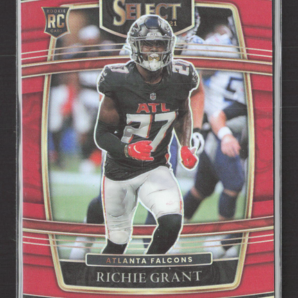 2022 Panini Select Prizm Concourse Richie Grant #90 Red RC 96/99