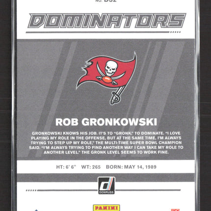 2021 Panini Donruss Dominators Rob Gronkowski #D32